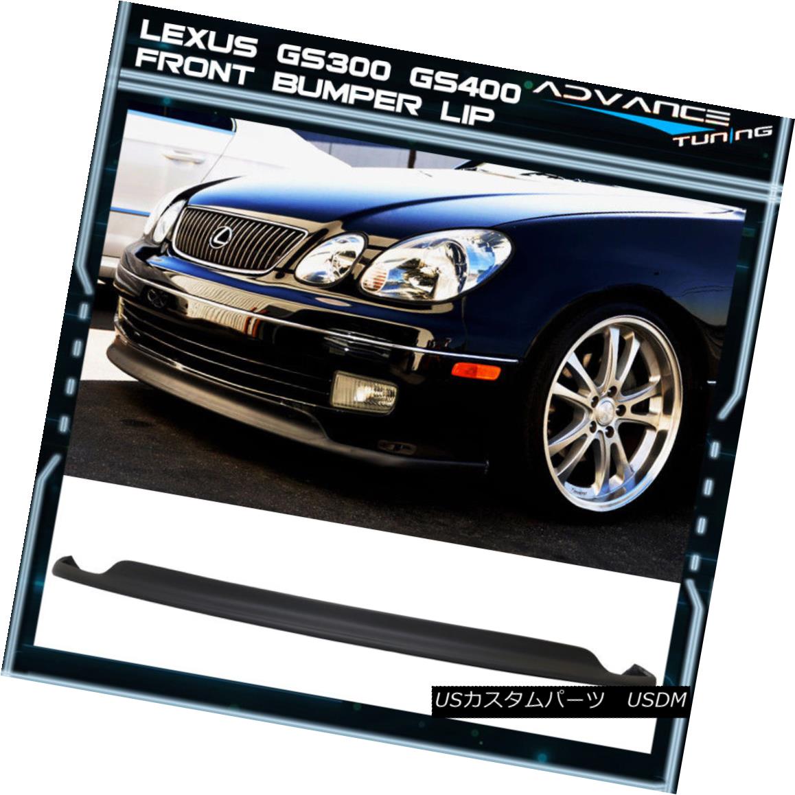 エアロパーツ Fits 98-05 Lexus GS300 GS400 Aero VIP Urethane Front Bumper Lip Spoiler Black PU フィット98-05レクサスGS300 GS400エアロVIPウレタンフロントバンパーリップスポイラーブラックPU 【並行輸入品】｜カスタムパーツ WORLD倉庫