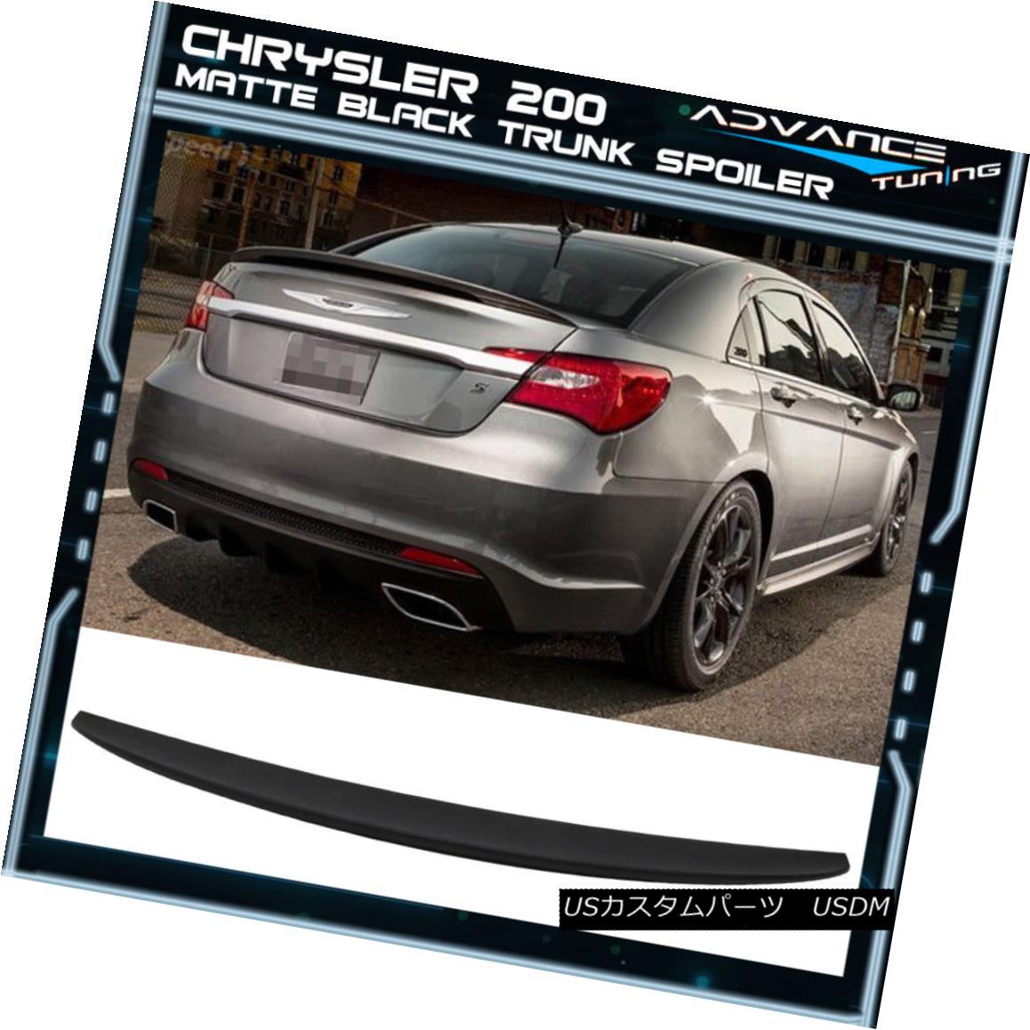 エアロパーツ Matte Black Fits 11-14 Chrysler 200 4Dr Sedan OE Flush Mount Trunk Spoiler マットブラックフィット11-14クライスラー200 4DrセダンOEフラッシュマウントトラムスポイラー 【並行輸入品】 107,146円