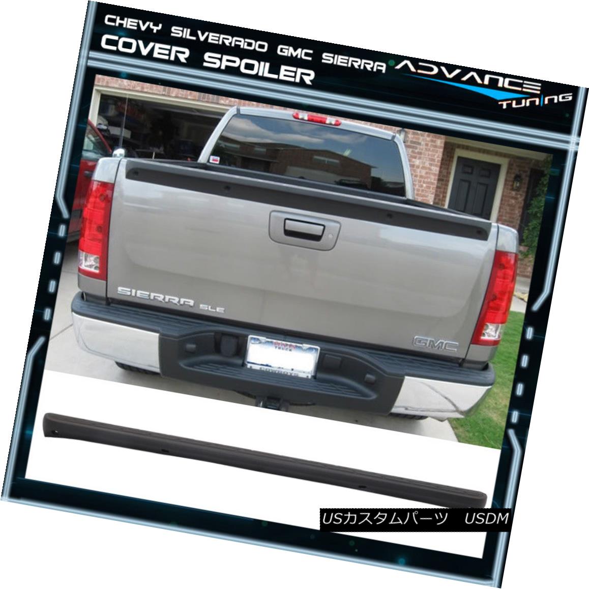 エアロパーツ 07-13 Chevy Silverado Sierra Tailgate Molding Wing Spoiler PP Top Cap Protector 07-13シボレーシルバラードシエラテールゲートモールディングウイングスポイラーPPトップキャッププロテクター 【並行輸入品】