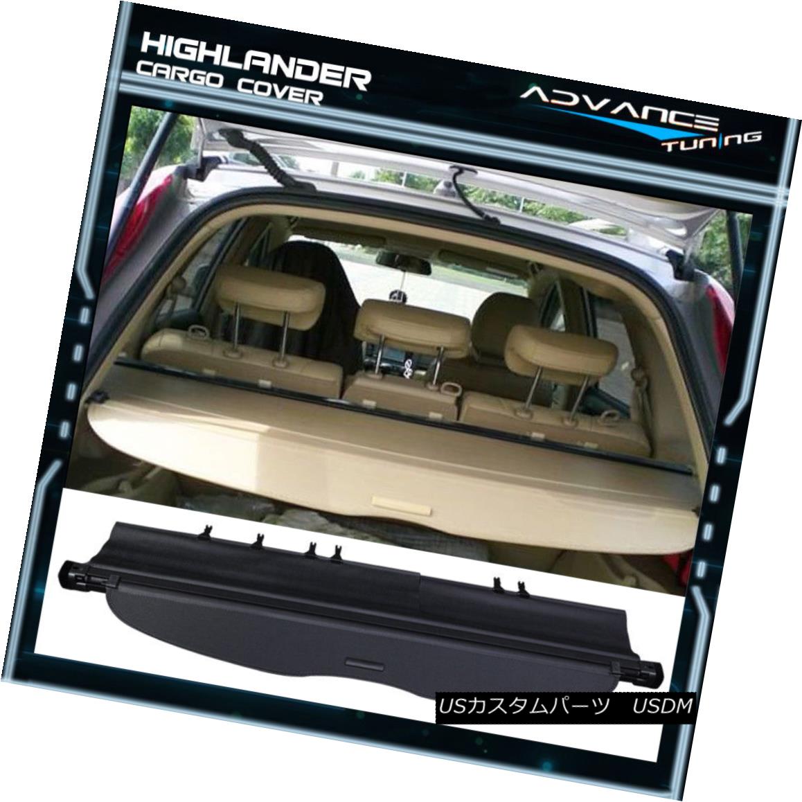 エアロパーツ For 08-12 Highlander OE Factory Style Retractable BK Rear Cargo Security Cover 08-12ハイランダーOE工場スタイルのリトラクタブルBKリアカーゴセキュリティカバー 【並行輸入品】｜カスタムパーツ WORLD倉庫