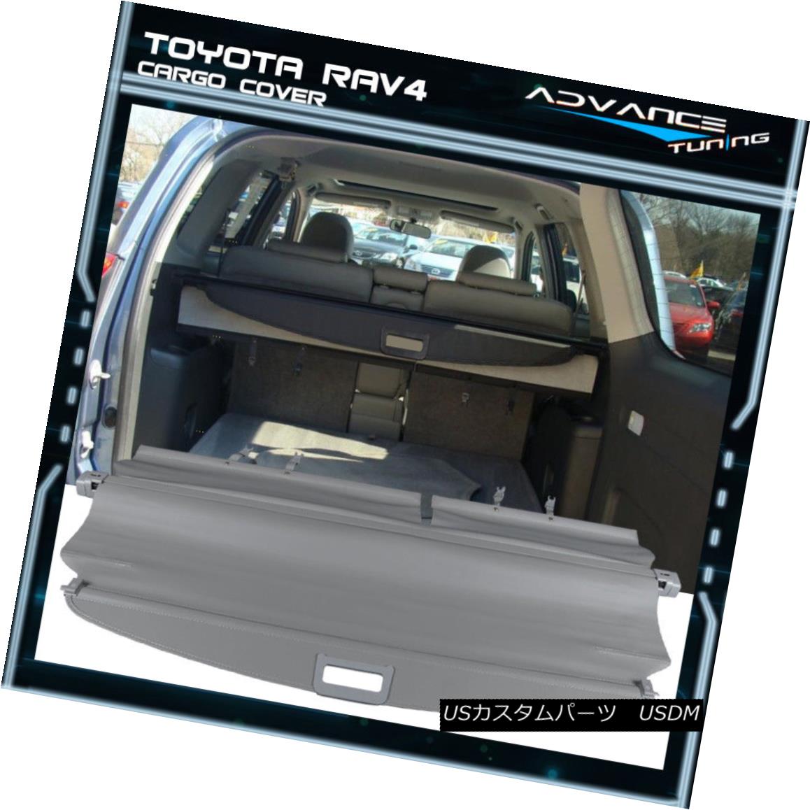 エアロパーツ For 06-12 RAV4 OE Factory Style Retractable Grey Rear Security Cargo Cover RAV4 OE工場スタイルの伸縮自在グレーリアセキュリティカーゴカバー 【並行輸入品】｜カスタムパーツ WORLD倉庫
