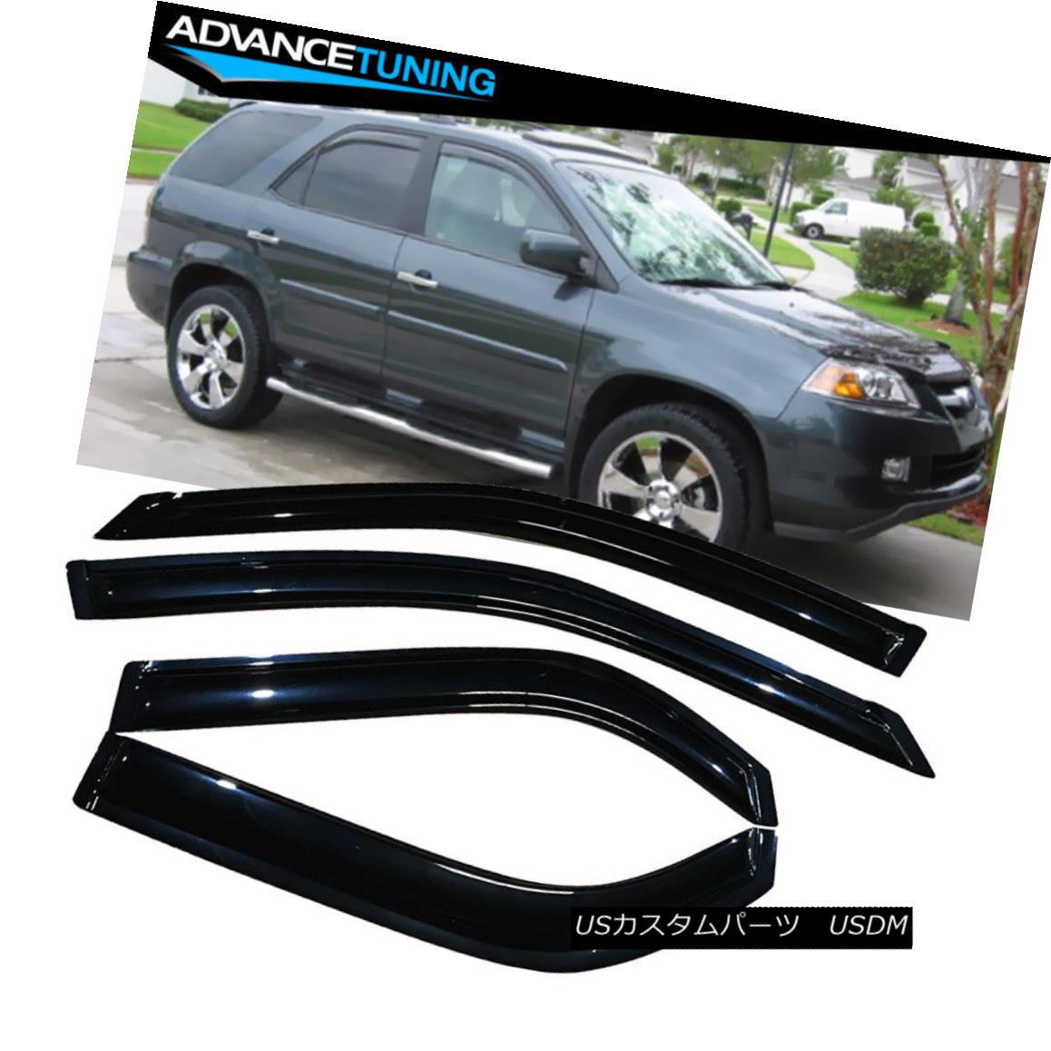 エアロパーツ Fits 01-06 Acura MDX Acrylic Window Visors 4Pc フィット01-06アキュラMDXアクリル窓のバイザー4Pc 【並行輸入品】｜カスタムパーツ WORLD倉庫