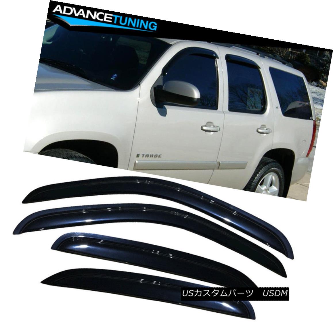 エアロパーツ Fits 07-14 Chevy Tahoe GMC Yukon Acrylic Window Visors 4Pc 07-14 Chevy Tahoe GMC Yukonアクリルウインドウバイザー4個入り 【並行輸入品】｜カスタムパーツ WORLD倉庫 104,484円