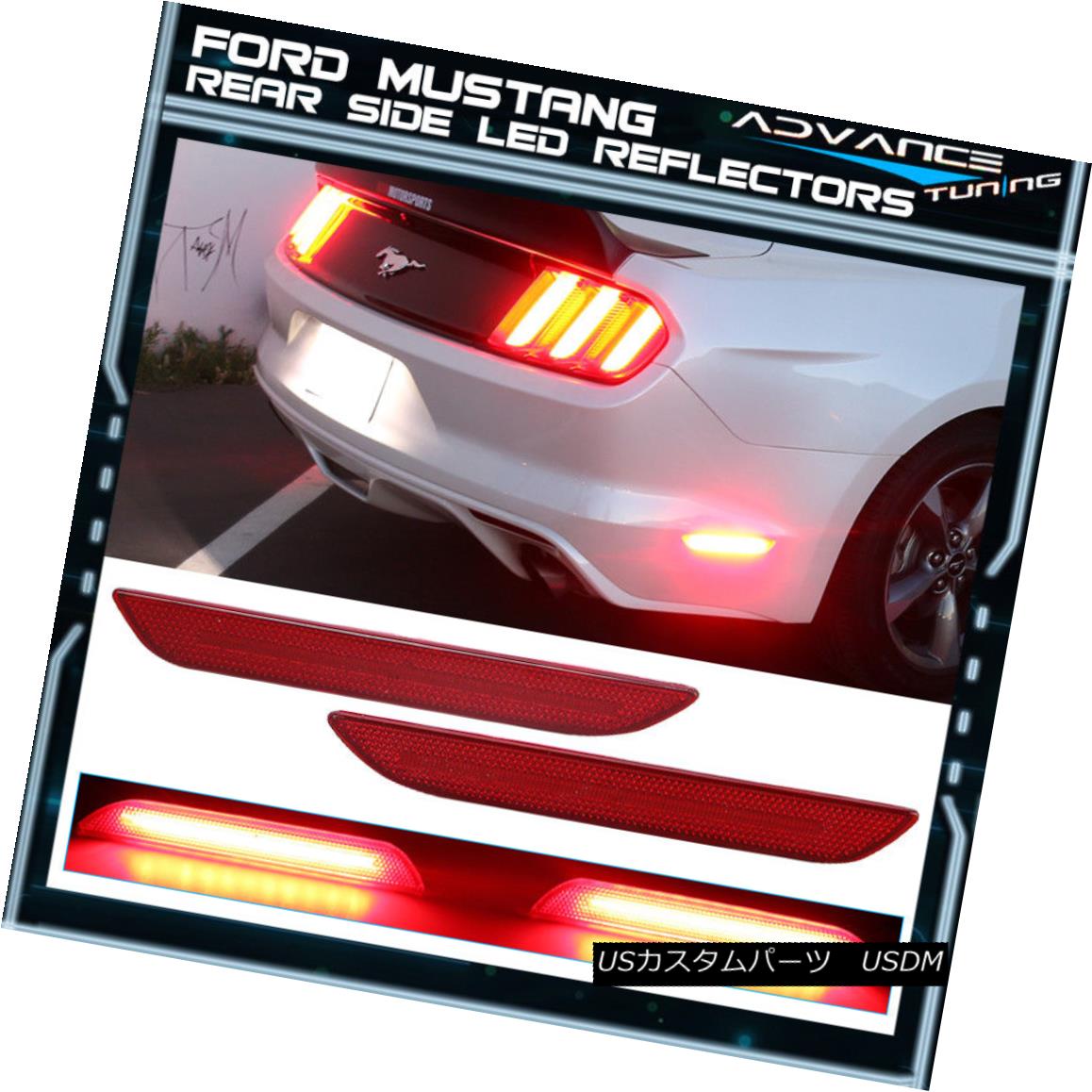 エアロパーツ For 15-17 Ford Mustang Rear Side Marker LED Reflectors Pairs Direct Replacement 15-17 Ford MustangリアサイドマーカーLEDリフレクターペアの直接交換 【並行輸入品】