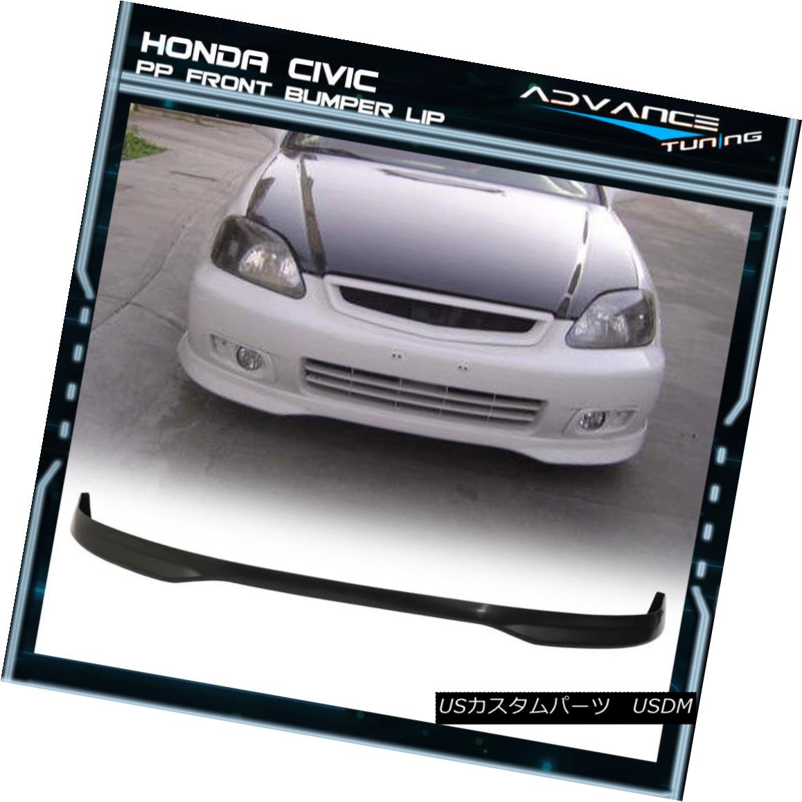 エアロパーツ Sale! JDM T-R Front Bumper Lip Spoiler Bodykit Fit 99-00 Honda Civic EK PP 販売！ JDM T-Rフロントバンパーリップスポイラーボディキットフィット99-00ホンダシビックEK PP 【並行輸入品】｜カスタムパーツ WORLD倉庫 105,391円
