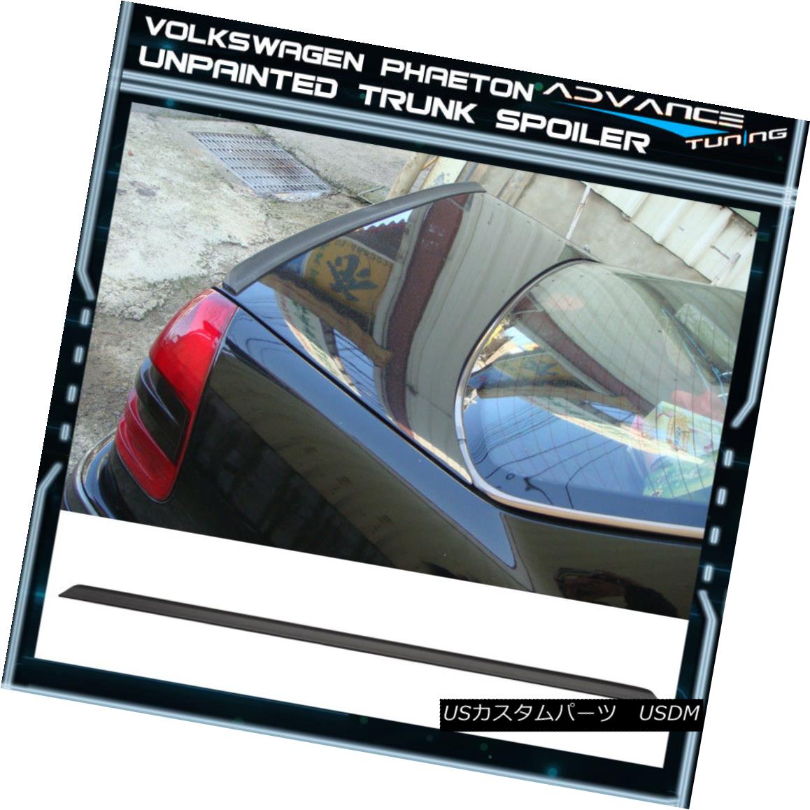 エアロパーツ 02-08 VW Volkswagen Phaeton PV Style Unpainted Black Trunk Spoiler - PUF 02-08 VW Volkswagen Phaeton PVスタイル未塗装のブラックトランク・スポイラー - PUF 【並行輸入品】