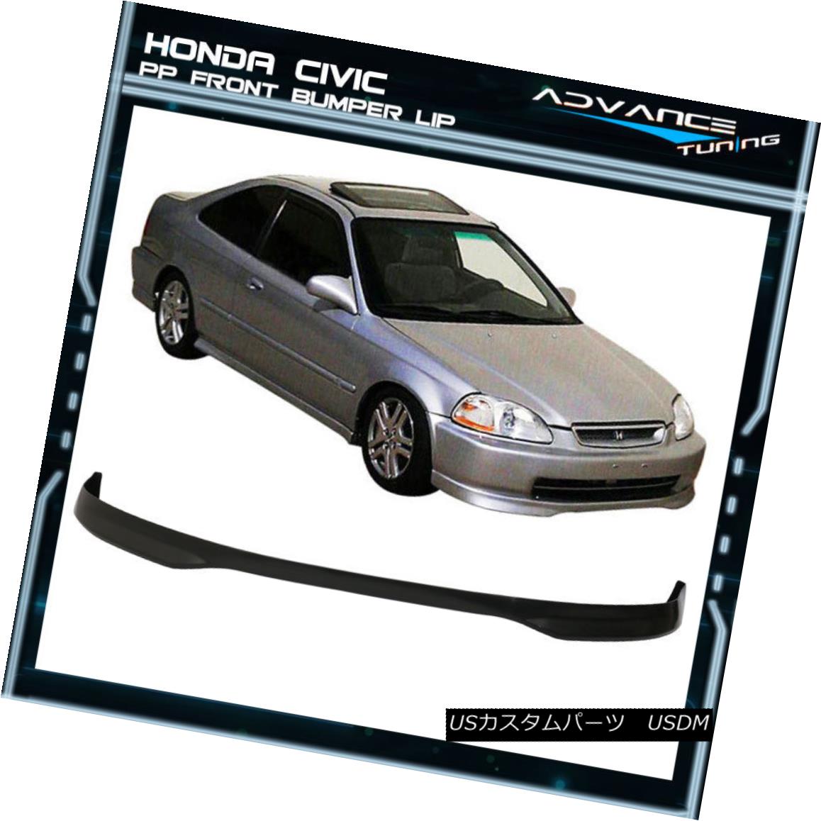 エアロパーツ PP Fit 96-98 Honda Civic T-R Front Bumper Lip Spoiler Bodykit 【並行輸入品】