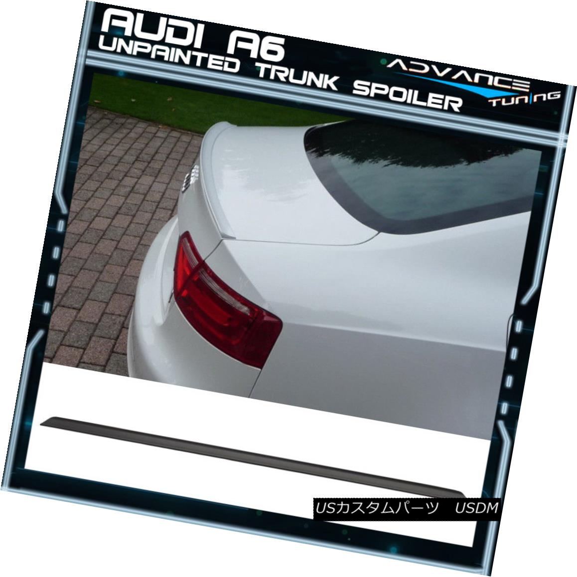 エアロパーツ 05-11 Audi A6 C6 PV Style Unpainted Black Trunk Spoiler - PUF 05-11 Audi A6 C6 PVスタイル未塗装ブラックトランク・スポイラー - PUF 【並行輸入品】