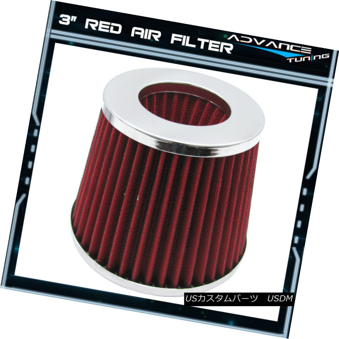 エアロパーツ Fit Subaru Nissan 200SX 300ZX Maxima Micra P Style Intake Filter Red 3 フィットスバルNissan 200SX 300ZXマキシマMicra Pスタイル吸気フィルターレッド3 【並行輸入品】｜カスタムパーツ WORLD倉庫