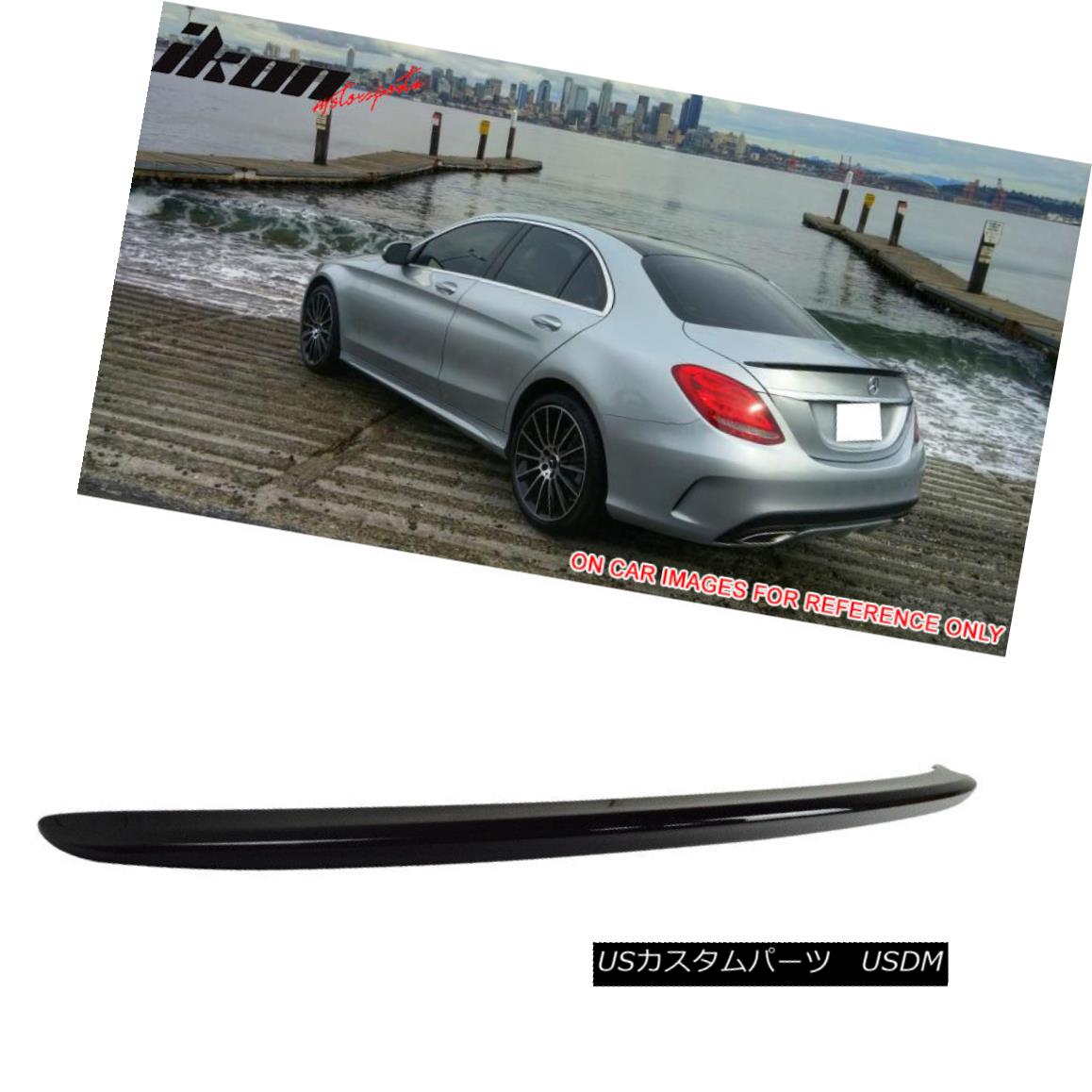 エアロパーツ Fits 15 18 Benz W5 C Class Sedan Amg Trunk Spoiler Painted 040 Black フィット15 18ベンツw5 Cクラスセダンamgトランクスポイラー 040黒塗装 Voli Me