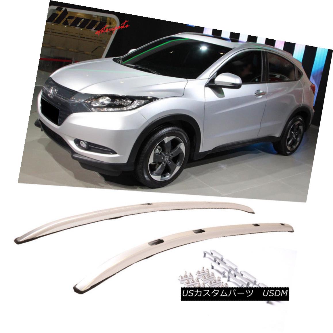 楽天市場 エアロパーツ Fits 16 18 Honda Hrv Hr V Vezel Brushed Aluminum Roof Rails Set フィット16 18ホンダhrv Vezelブラシ付きアルミ屋根のレールセット World倉庫 楽天市場店