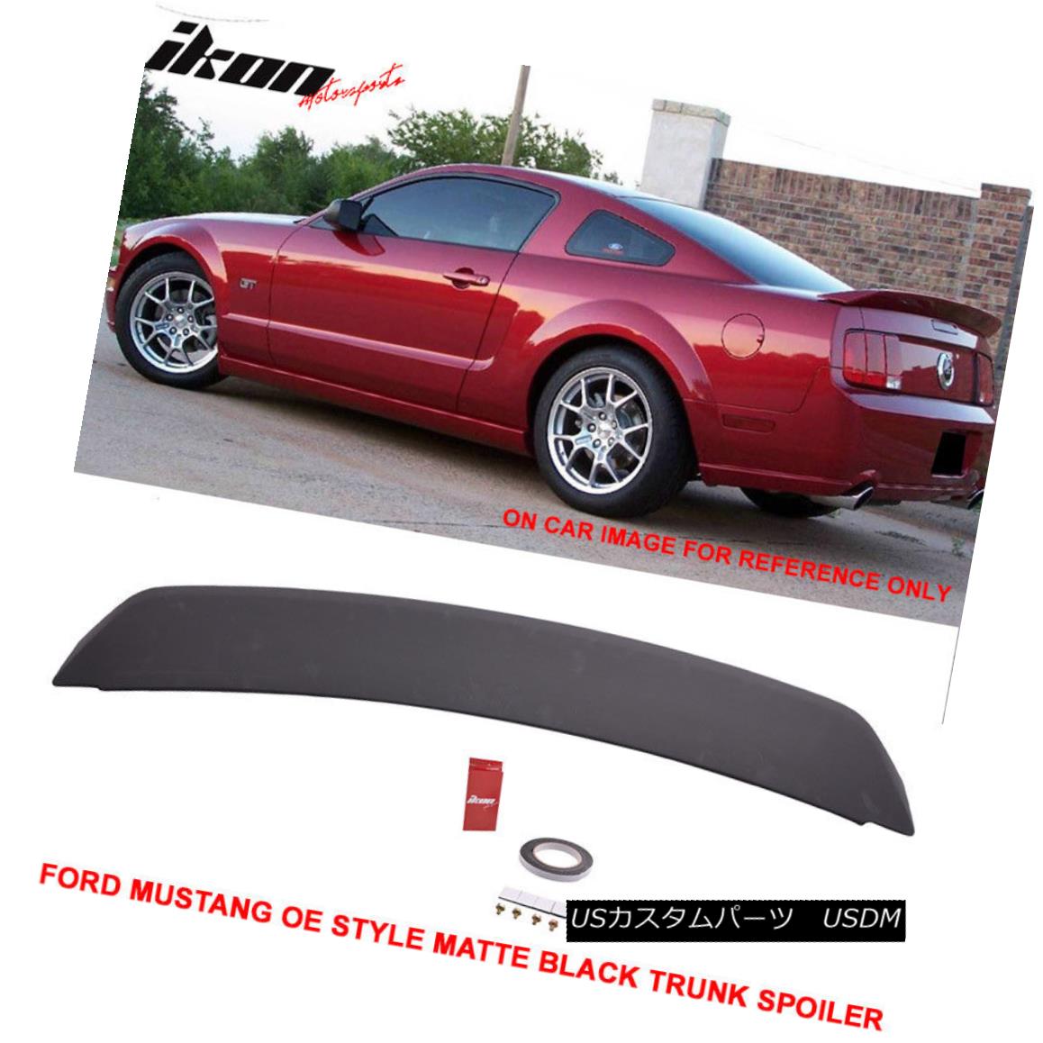 エアロパーツ Fit For 05 09 Ford Mustang Oe Style Painted Matte Black Trunk Spoiler Abs 05 09フォードマスタングoeスタイル塗装マットブラックトレンクスポイラー Abs Voli Me