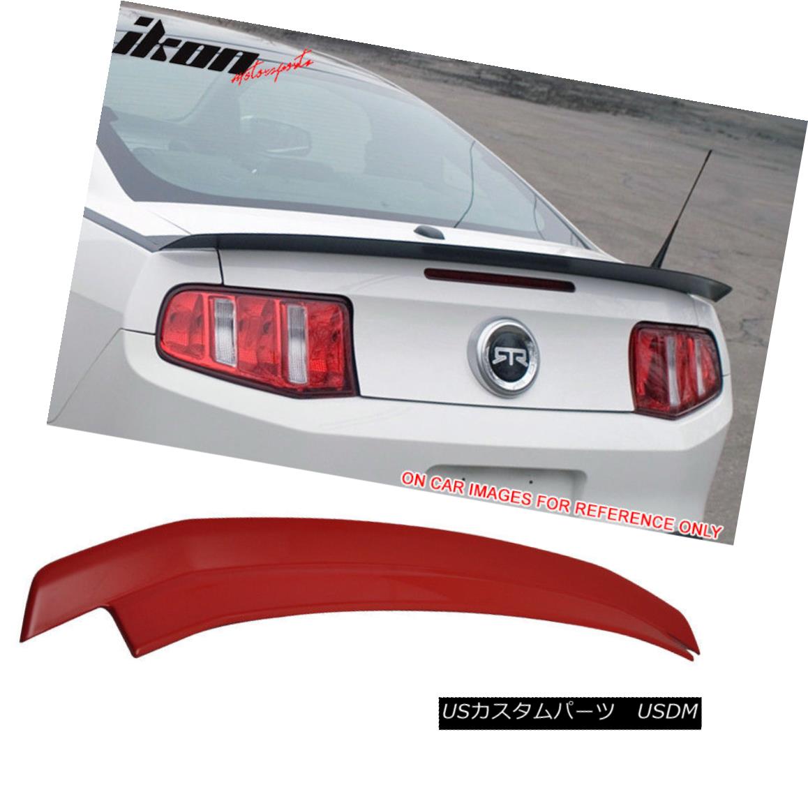 エアロ一節 Fit For 10 14 Ford Mustang Trunk Spoiler Painted Race Red Pq Abs 10 14フォードマスタングトランクスポイラー塗り付ける競走さ丹 Pq Absに集る Pghintheround Com