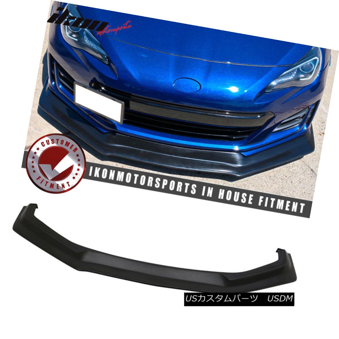 エアロ部分品 Fits 17 18 Subaru Brz Front Bumper Lip Spoiler Ikon Style Pu Urethane 調和17 18スバルbrzフロントバンパーリップスポイラーikon型puウレタン Pghintheround Com