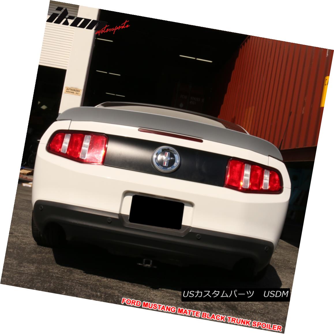 エアロセクション 10 14 Ford Mustang Cobra Gt500 Style Matte Black Trunk Spoiler Duck Tail Abs 10 14フォードマスタングコブラgt500体形マットブラックトランクスポイラーダックテール Abs Txad Org