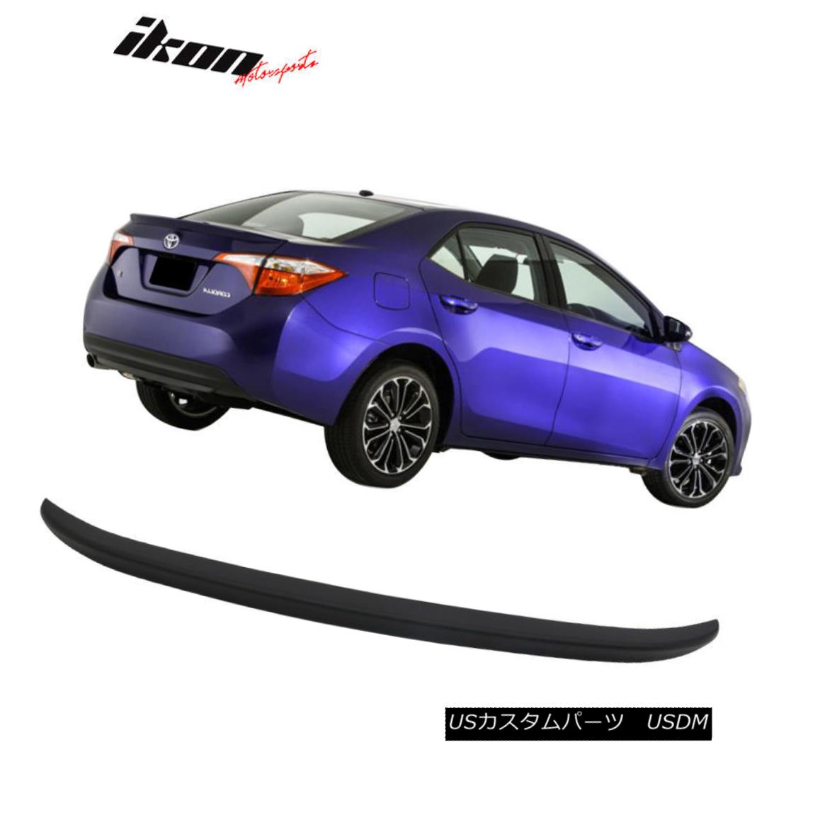 パーツ 外装 エアロパーツ Fits 車用品 リアスポイラー Fits リアスポイラー Toyota エアロパーツ 14 18 車用品 バイク用品 Corolla Sedan Oe Factory Style Matte Black Trunk Spoiler Abs フィット14 18トヨタカローラセダンoe工場スタイルマットブラック