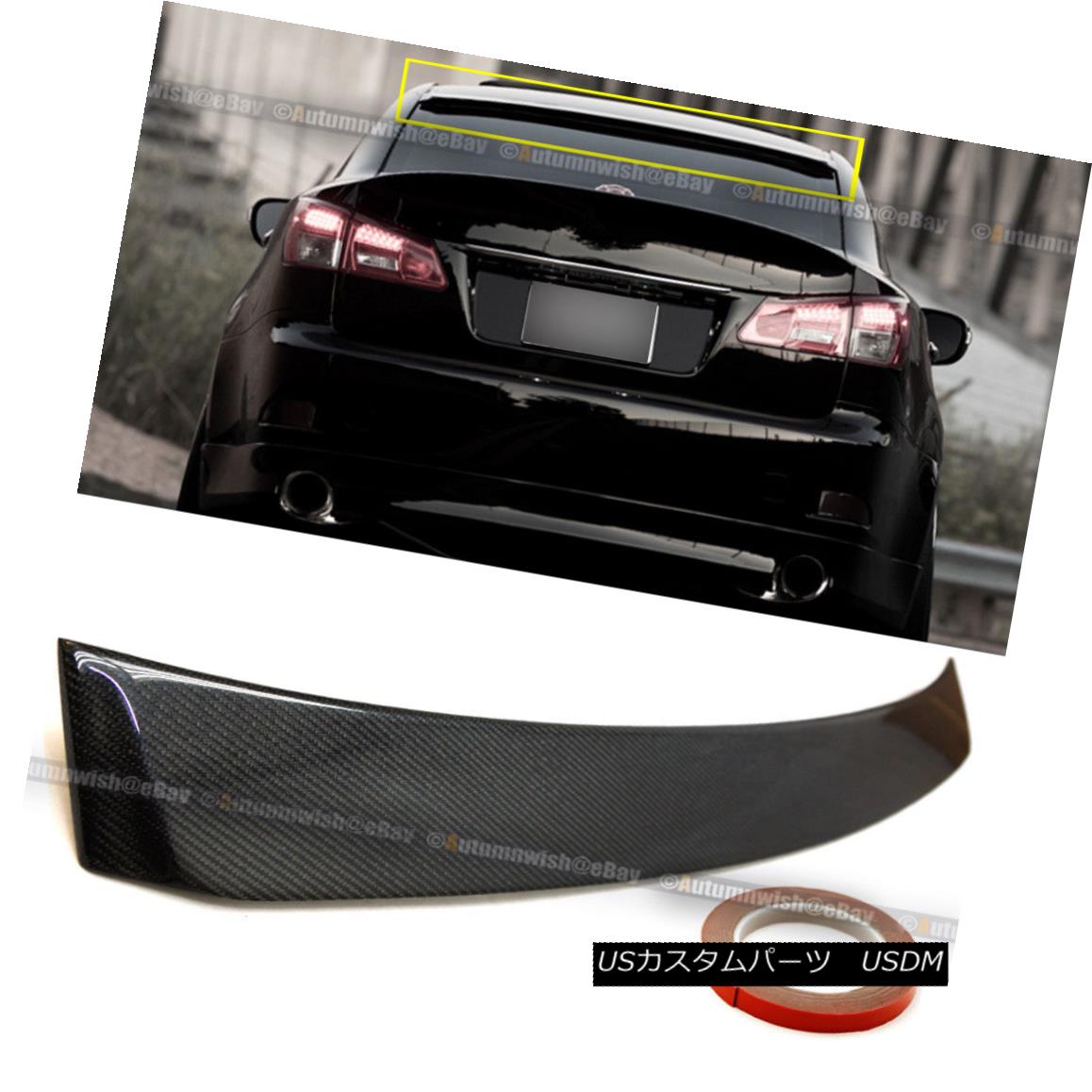 エアロパーツ Fit 2006 2013 Lexus IS 250 /350/ ISF VIP Real Carbon Fiber Rear Top Roof Spoiler Fit 2006 2013 Lexus IS 250/350 / ISF VIPリアルカーボンファイバーリアトップルーフスポイラー 【並行輸入品】
