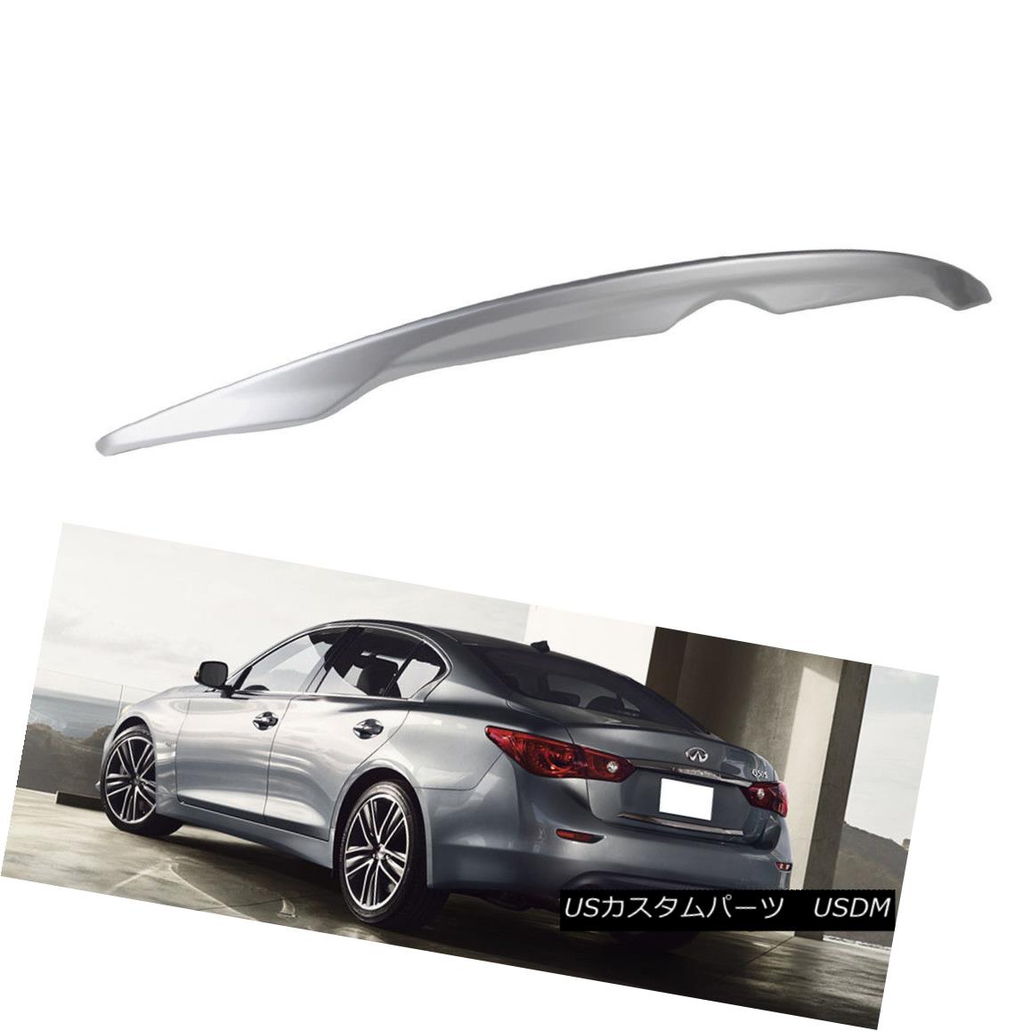 エアロパーツ ABS Paint #K23 For INFINITI Q50 OE Type Rear Trunk Boot Spoiler 4DR Sedan Sport ABSペイント＃K23 INFINITI Q50 OEタイプ用リアトランクブーツスポイラー4DRセダンスポーツ 【並行輸入品】