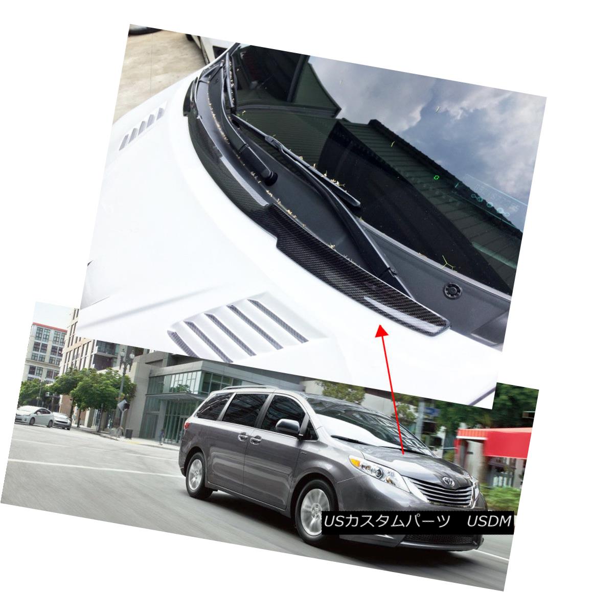 エアロパーツ Carbon For TOYOTA Sienna V Type Front Hood Bonnet Spoiler 11-18 XL30 Minivan NEW TOYOTA Sienna Vタイプフロントボンネット用ボンネットスポイラー11-18 XL30 Minivan NEW 【並行輸入品】
