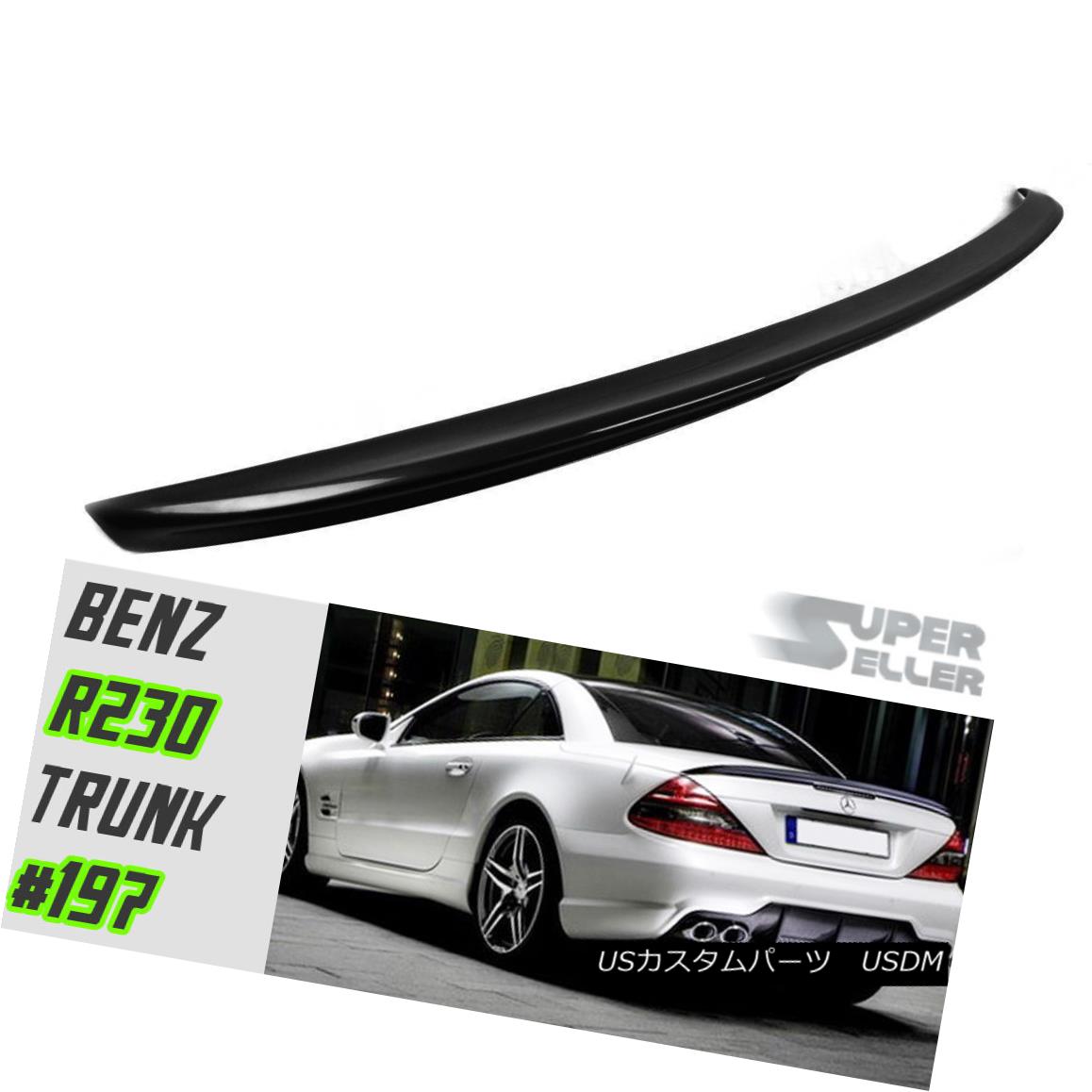 エアロパーツ PAINTED MERCEDES BENZ SL600 SL280 R230 A TYPE TRUNK SPOILER 2011 #197 ペイントメルセデスベンツSL600 SL280 R230型トランクスポイラー2011＃197 【並行輸入品】