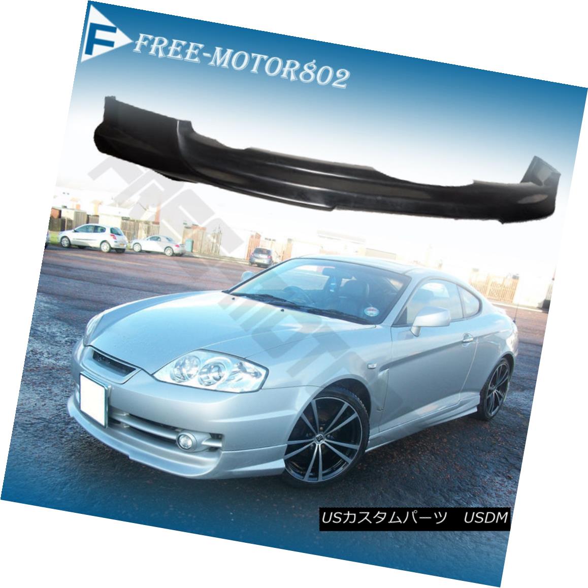エアロパーツ PU V Urethane Front Bumper Lip Spoiler Fit for 03 04 Hyundai Tiburon Body Kit PU Vウレタンフロントバンパーリップスポイラーフィット03 04現代ティブロンボディキット 【並行輸入品】