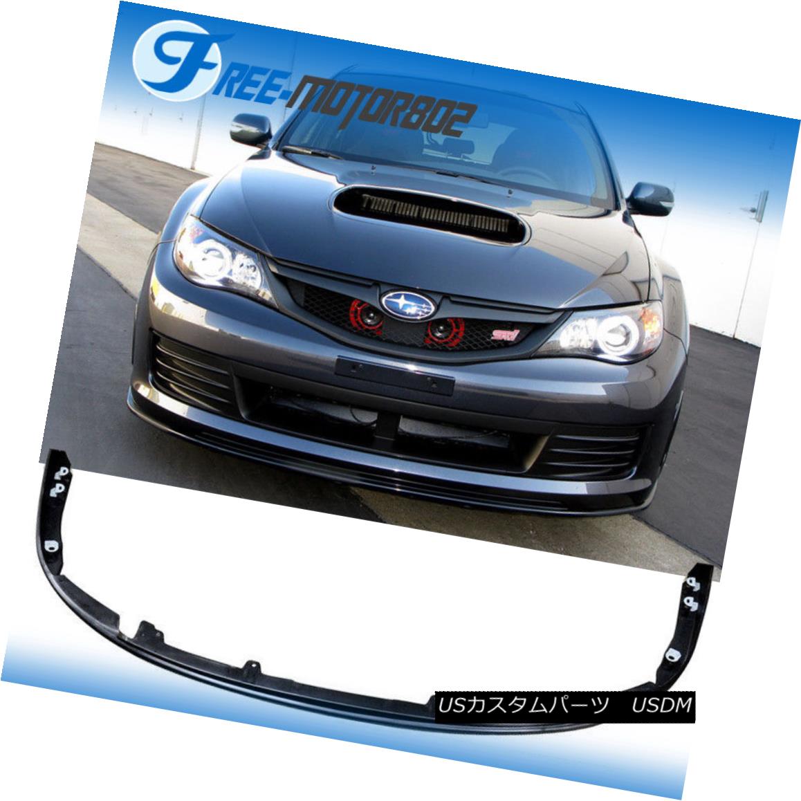 エアロパーツ Fit 08-10 Subaru Impreza WRX STI Wagon 4Dr Front Bumper Lip Spoiler フィット08-10スバルインプレッサWRX STIワゴン4Drフロントバンパーリップスポイラー 【並行輸入品】