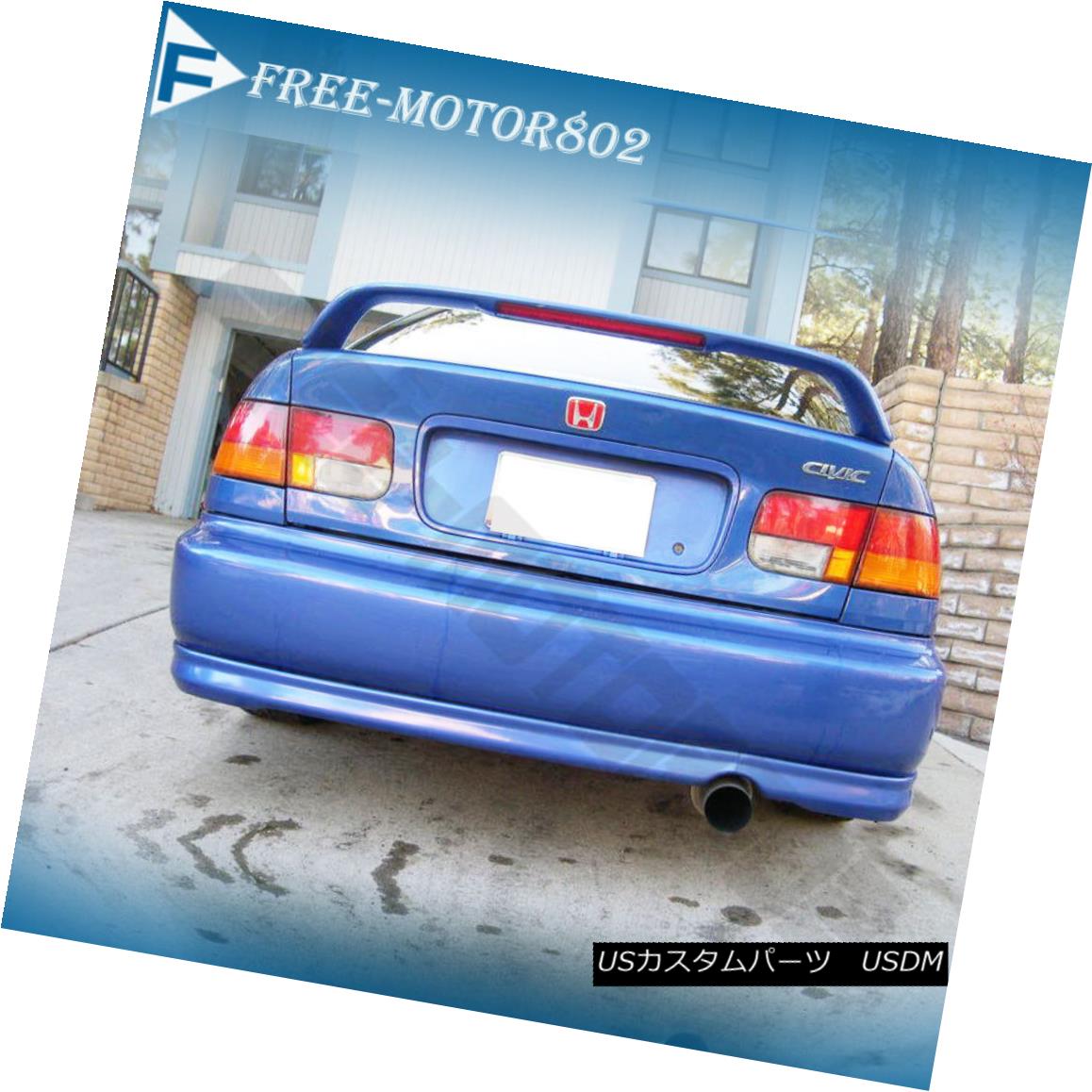 エアロパーツ FOR 96-98 HONDA CIVIC 2 4DR REAR BUMPER LIP SPOILER BODYKIT POLY URETHANE PU ホンダ・シビック2 4DRリア・バンパー・リップ・スポイラーBODYKIT POLY URETHANE PU 【並行輸入品】