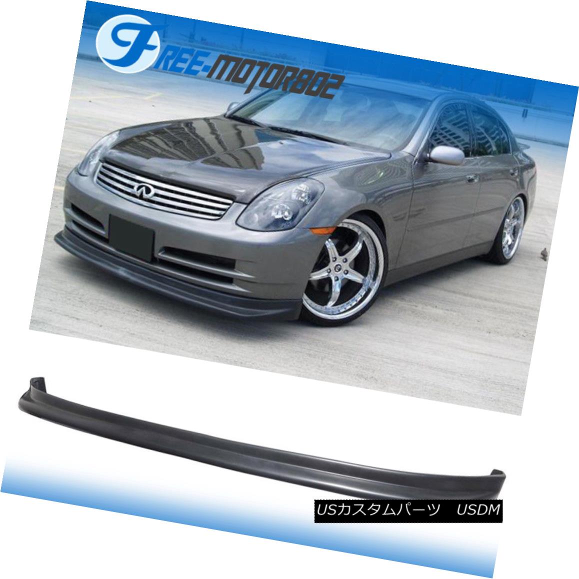 エアロパーツ Fit For 03-04 Infiniti G35 Sedan 4Door Nis Front Bumper Lip Spoiler PU 03-04インフィニティG35セダン4Door NisフロントバンパーリップスポイラーPU 【並行輸入品】