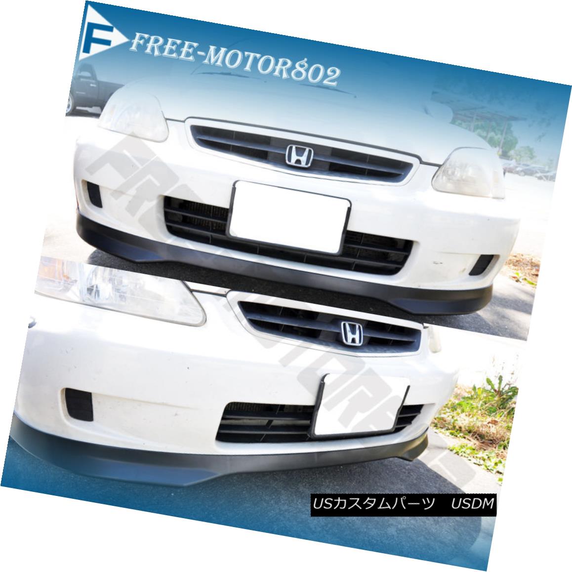エアロパーツ FRONT BUMPER LIP SPOILER WING BODYKIT FIT 99-00 HONDA CIVIC EK 2 3 4 DR TYPE R フロントバンパーリップスポイラーウイングボディキットフィット99-00ホンダシビックEK 2 3 4 DRタイプR 【並行輸入品】 58,806円