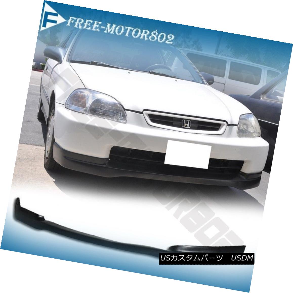 エアロパーツ For 96-98 Honda Civic EK JDM CTR Lower Front Bumper Lip Spoiler Bodykit PU 96-98ホンダシビックEK JDM CTRロアフロントバンパーリップスポイラーボディキットPU 【並行輸入品】
