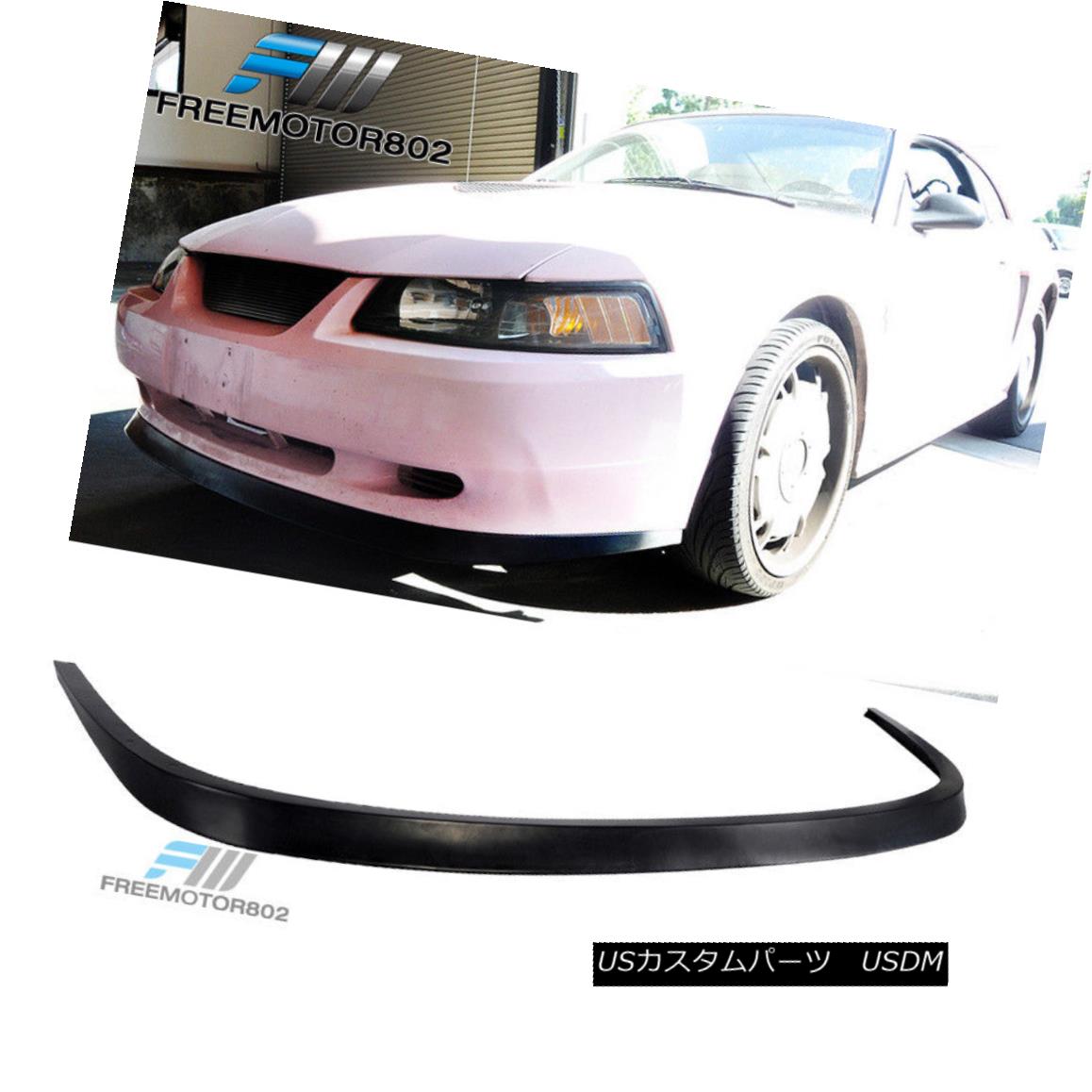エアロパーツ For 99-04 Ford Mustang SVT GT Front Bumper Lip OE Style Spoiler Bodykit NEW PU 99-04フォードマスタングSVT GTフロントバンパーリップOEスタイルスポイラーボディキットNEW PU 【並行輸入品】