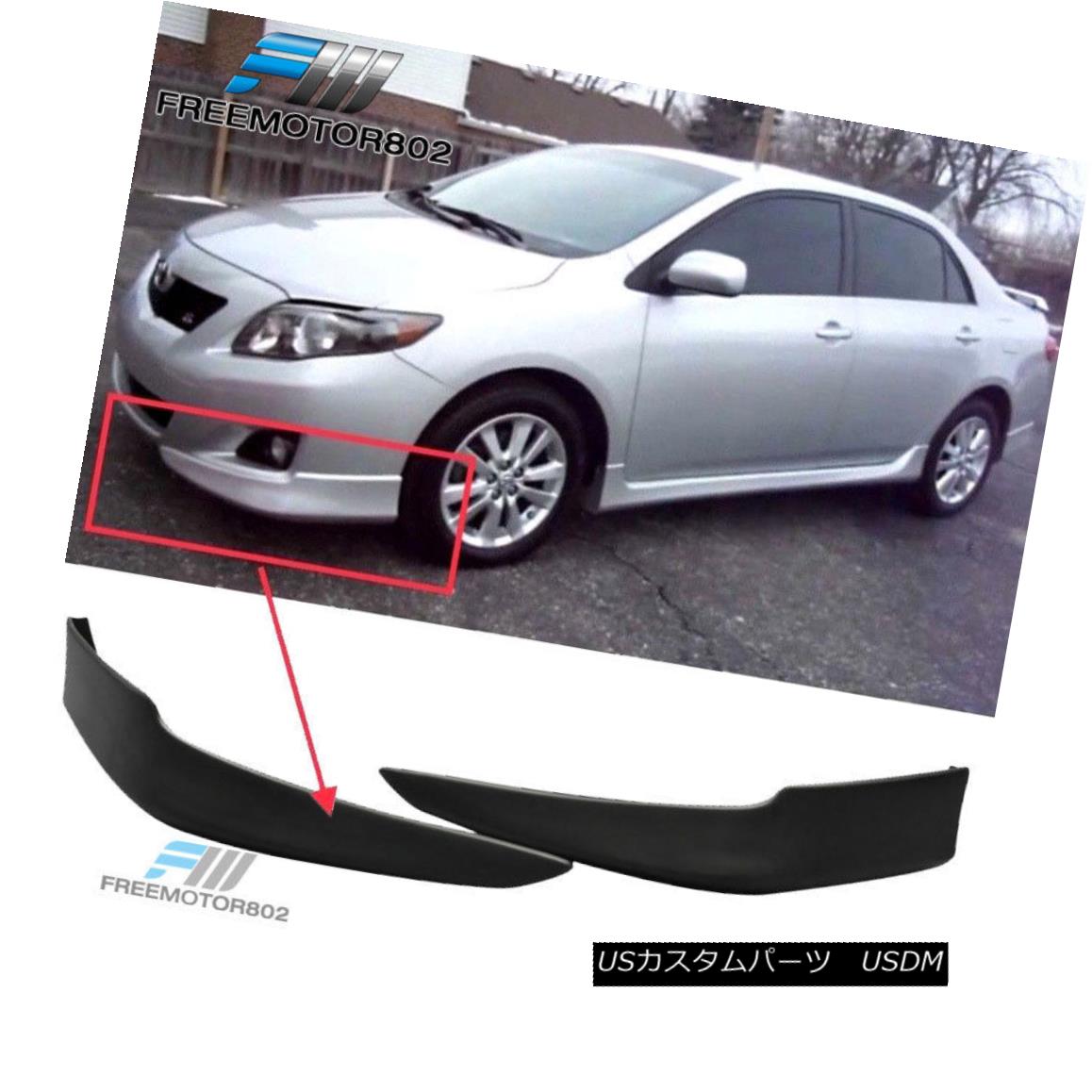 エアロパーツ Fit 09-10 Toyota Corolla PP Polypropylene Front Bumper Lip OE S Factory Style フィット09-10トヨタカローラPPポリプロピレンフロントバンパーリップOE S工場スタイル 【並行輸入品】