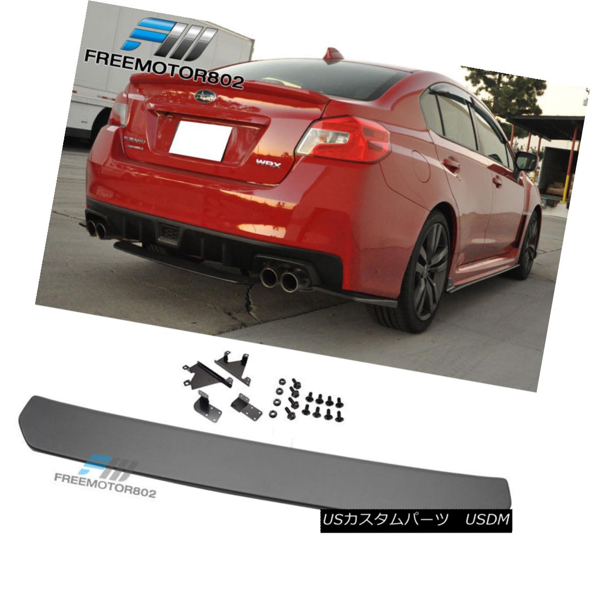 エアロパーツ Fits 15-18 Subaru WRX STI 4dr Rear Bumper Lip Splitter Diffuser ABS フィット15-18スバルWRX STI 4drリアバンパーリップスプリッタディフューザーABS 【並行輸入品】