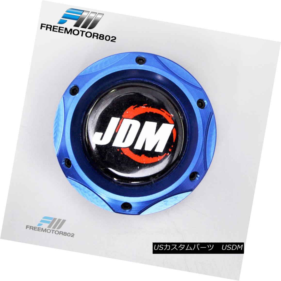 Blue Jdm Fuel Cap Tank エアロパーツ Engine For Filter Oil Cover 外装 エアロパーツ Cover Honda Civic With Jdm Logo ホンダシビック用jdmロゴ付きブルーエンジンオイルフィルターキャップ燃料タンクカバー World倉庫 店車用品 バイク用品 車用品 パーツ