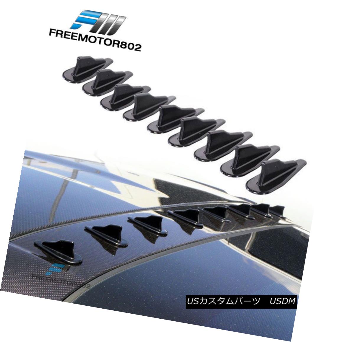 エアロパーツ 10pcs Universal Vortex Generator Roof Shark Fins Spoiler Wing Kit Set 10個ユニバーサルボルテックスジェネレータルーフシャークフィンスポイラーウイングキットセット 【並行輸入品】
