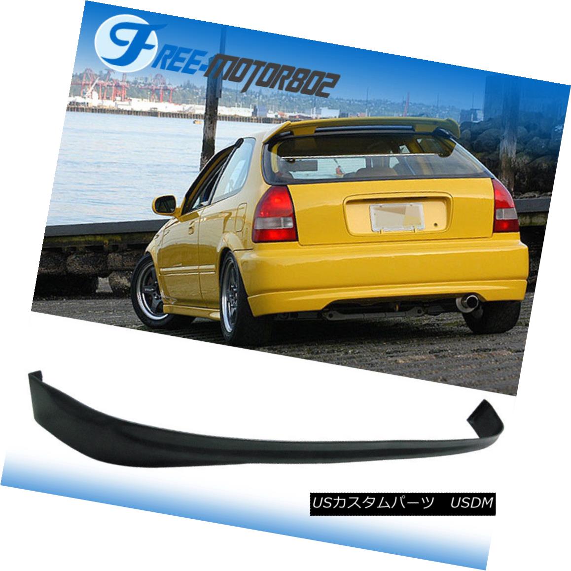 エアロパーツ Fit 96-00 Honda Civic Hatchback 3Door Rear Bumper Lip Spoiler Urethane フィット96-00ホンダシビックハッチバック3Doorリアバンパーリップスポイラーウレタン 【並行輸入品】