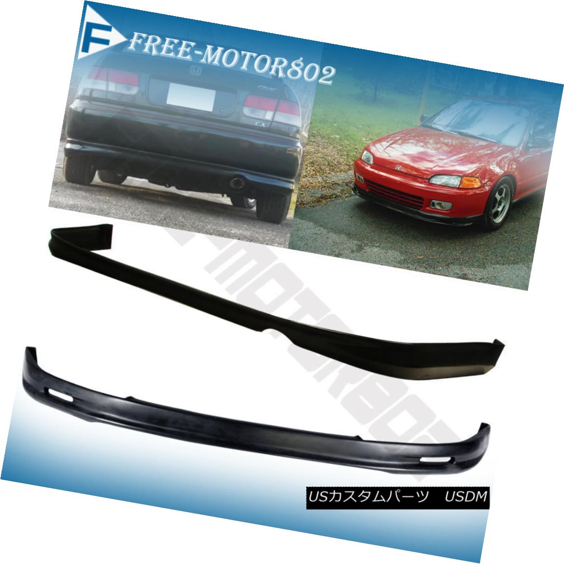 エアロパーツ For 92 95 Honda Civic Eg 2 Dr Coupe Mugen Front Rear Bumper Lip Spoiler Pu 92 95ホンダシビックeg 2 Drクーペミュンゲンフロント リアバンパーリップスポイラーpu Linumconsult Co Uk