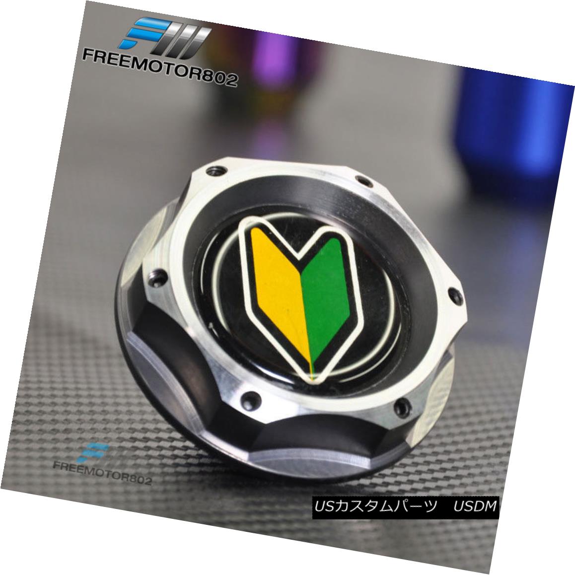 エアロパーツ JDM Japan Billet Engine Oil Filler Cap 2 Tone Gunmetal Chome For Honda Acura JDM Japanビレットエンジンオイルフィラーキャップ2トーンガンメタルクロムホンダアキュラ用 【並行輸入品】