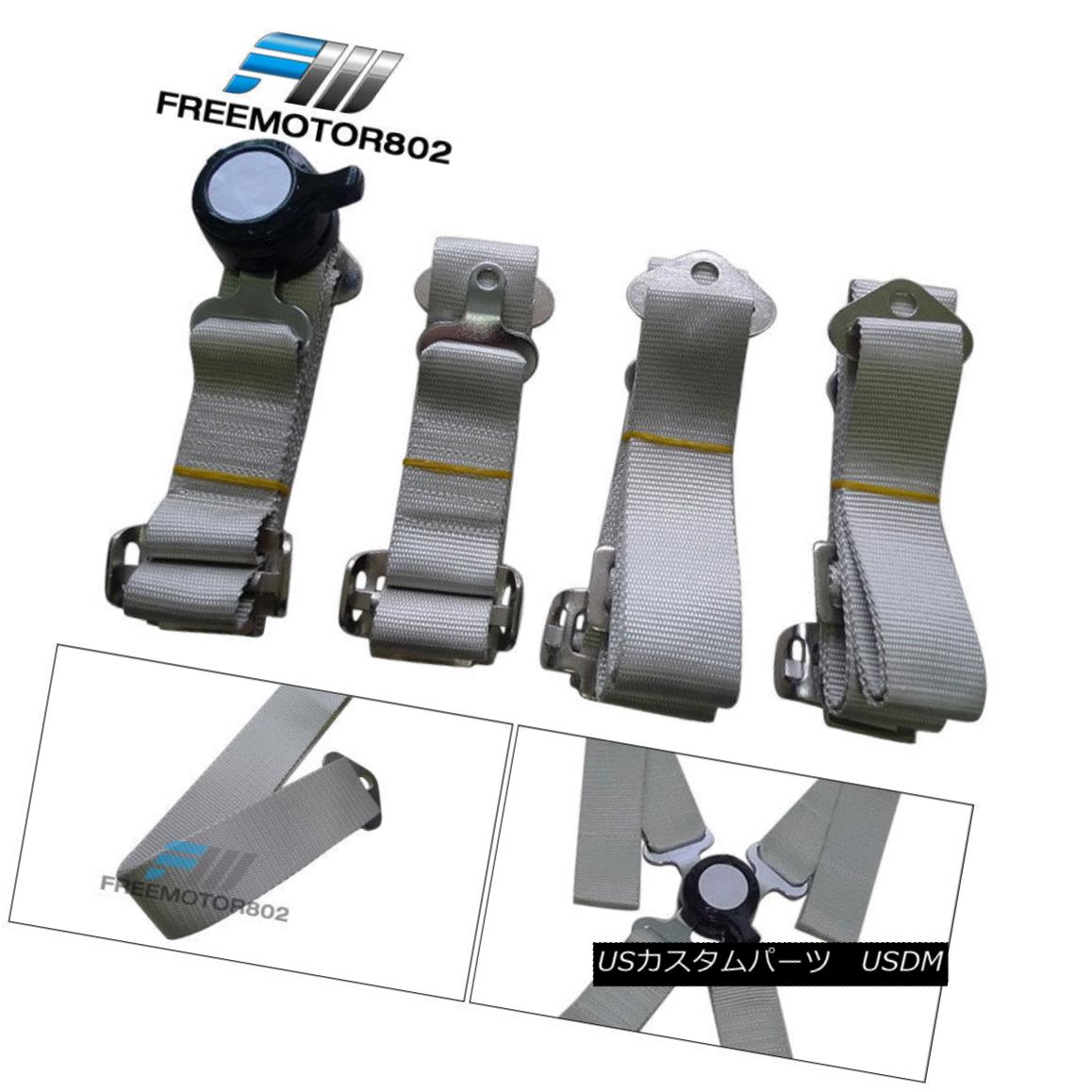 エアロパーツ 2X 4 Point Nylon Universal Harness Camlock Seat Belts Strap White For Acura アキュラ用2X 4点ナイロンユニバーサルハーネスカモロックシートベルトストラップホワイト 【並行輸入品】