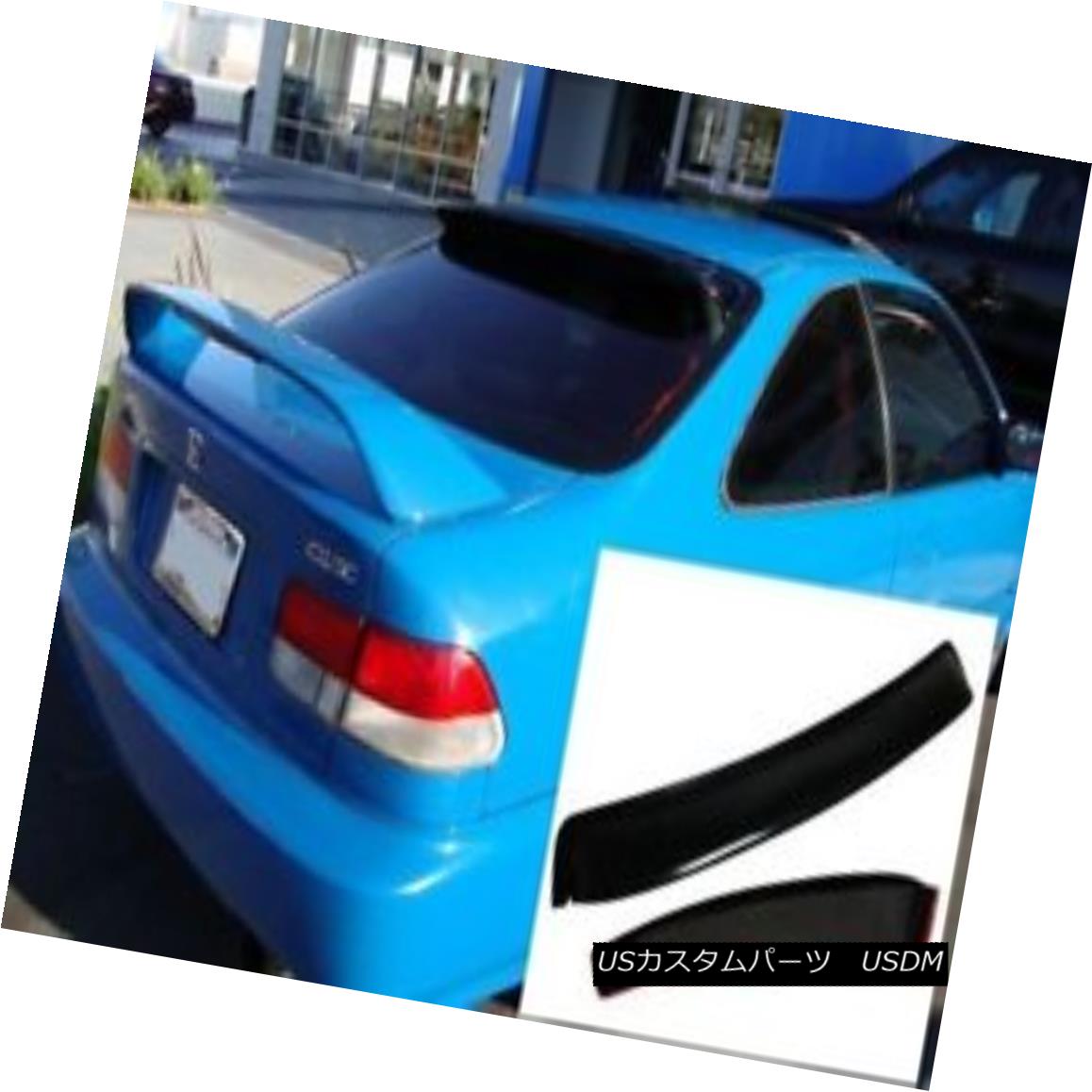 エアロパーツ 96-00 HONDA CIVIC ABS TINTED REAR WINDOW VISOR ROOF SPOILER WING 96-00ホンダシビックABSティンテッドリアウインドウバイザールーフスポイラーウイング 【並行輸入品】