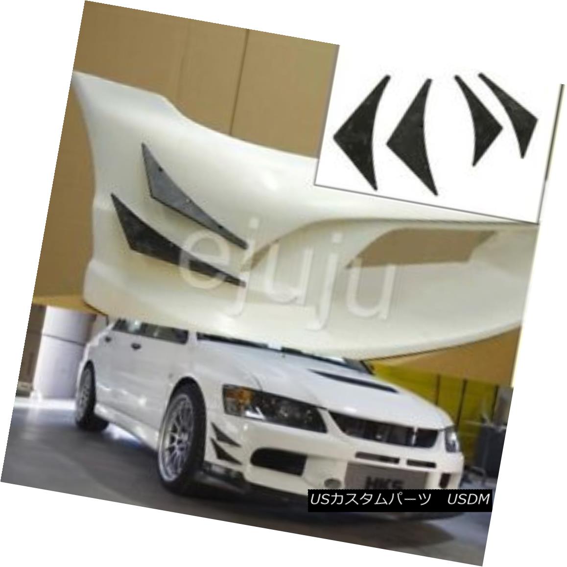 エアロパーツ Black Add on Urethane Front Bumper Lip Body Kit Canard Splitter Diffuser 4 PCS ブラックウレタンに追加フロントバンパーリップボディキットキャナードスプリッターディフューザー4 PCS 【並行輸入品】