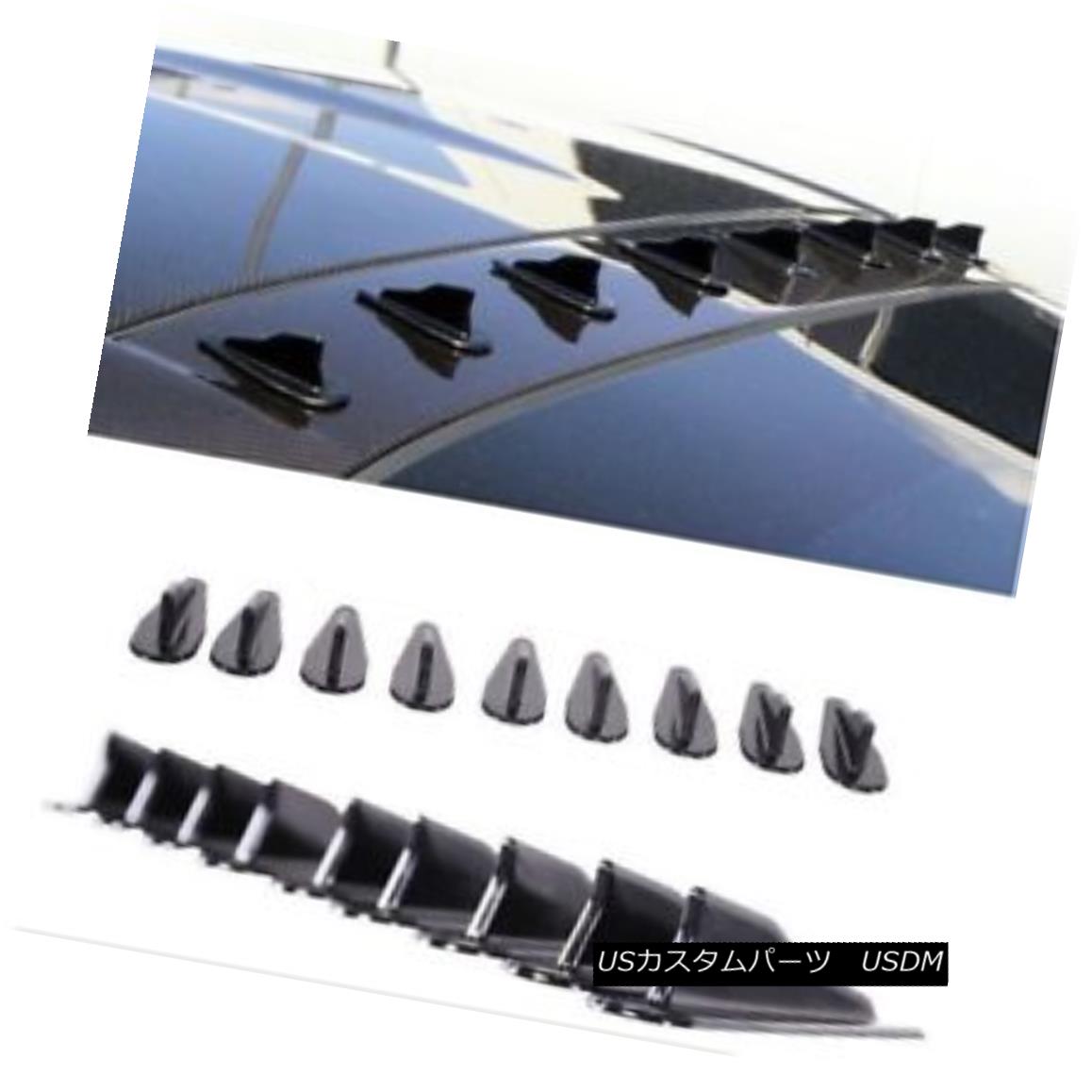 エアロパーツ VORTEX GENERATOR FLEXIBLE PP EVO-STYLE ROOF SHARK FINS SPOILER WING KIT ボルテックスジェネレーターフレキシブルPPエボスタイルルーフシャークフィンスポイラーウイングキット 【並行輸入品】