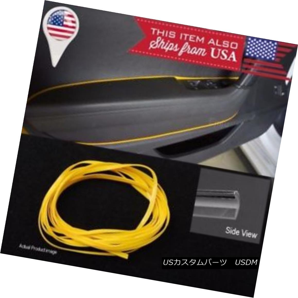 エアロパーツ 16' Yellow Stripe Trim Line Insert For VW Porsche Console Dashboard Door Panel VWポルシェコンソールダッシュボードドアパネル用16 'イエローストライプトリムラインインサート 【並行輸入品】 57,420円