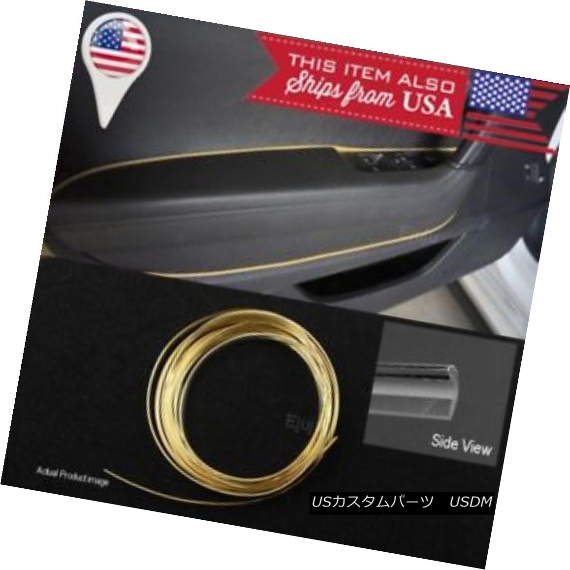 エアロパーツ Gold champagne Stripe Trim Line Insert For Honda Acura Console Dashboard Panel ゴールドシャンパンストライプトリムラインインサートホンダアキュラコンソールダッシュボードパネル用 【並行輸入品】