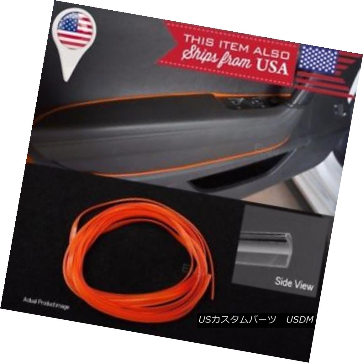 エアロパーツ 16' Orange Stripe Trim Line Insert For Hyundai Kia Console Dashboard Door Panel 現代起亜コンソールダッシュボードのドアパネルに16オレンジのストライプのトリムラインインサート 【並行輸入品】