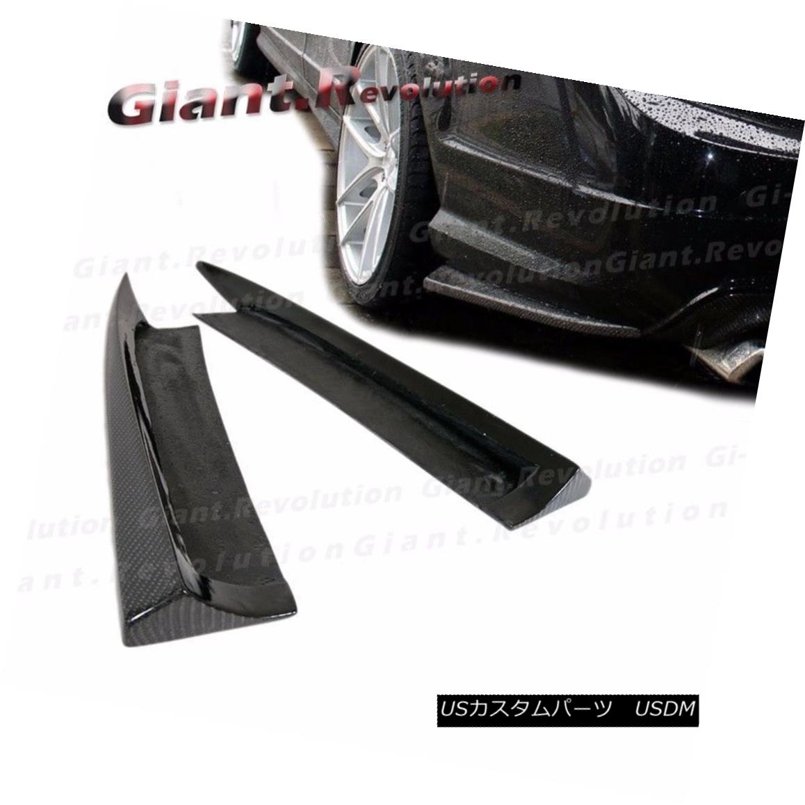 エアロパーツ Carbon Fiber Rear Bumper Lower Side Spolier Lip Fit 12-14 BENZ W204 C300 C63 AMG カーボンファイバーリアバンパー下部サイドスポイラーリップフィット12-14 BENZ W204 C300 C63 AMG 【並行輸入品】