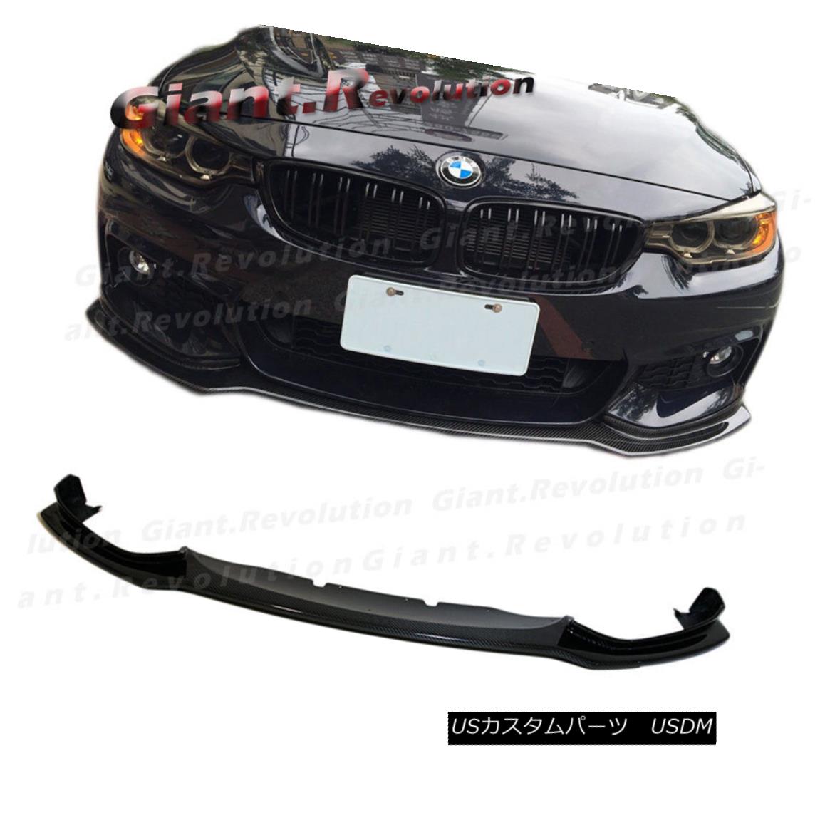 エアロパーツ ECC Look Front Lip Carbon Fiber Fit 14On BW F32 F33 F36 428i 435i M Sport Bumper ECCルックフロントカーボンファイバーフィッティング14オンスBW F32 F33 F36 428i 435i Mスポーツバンパー 【並行輸入品】