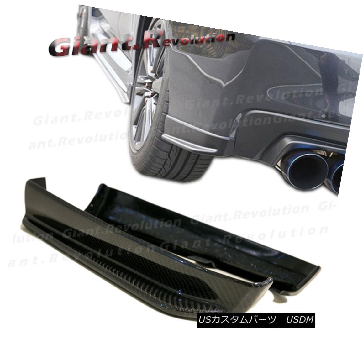 エアロパーツ Carbon Fiber VAB Look Rear Bumper Two Side Splitter Lip For 15-17 Subaru STI WRX カーボンファイバーVABルーフリヤバンパー2サイドスプリッターリップ15-17スバルSTI WRX用 【並行輸入品】