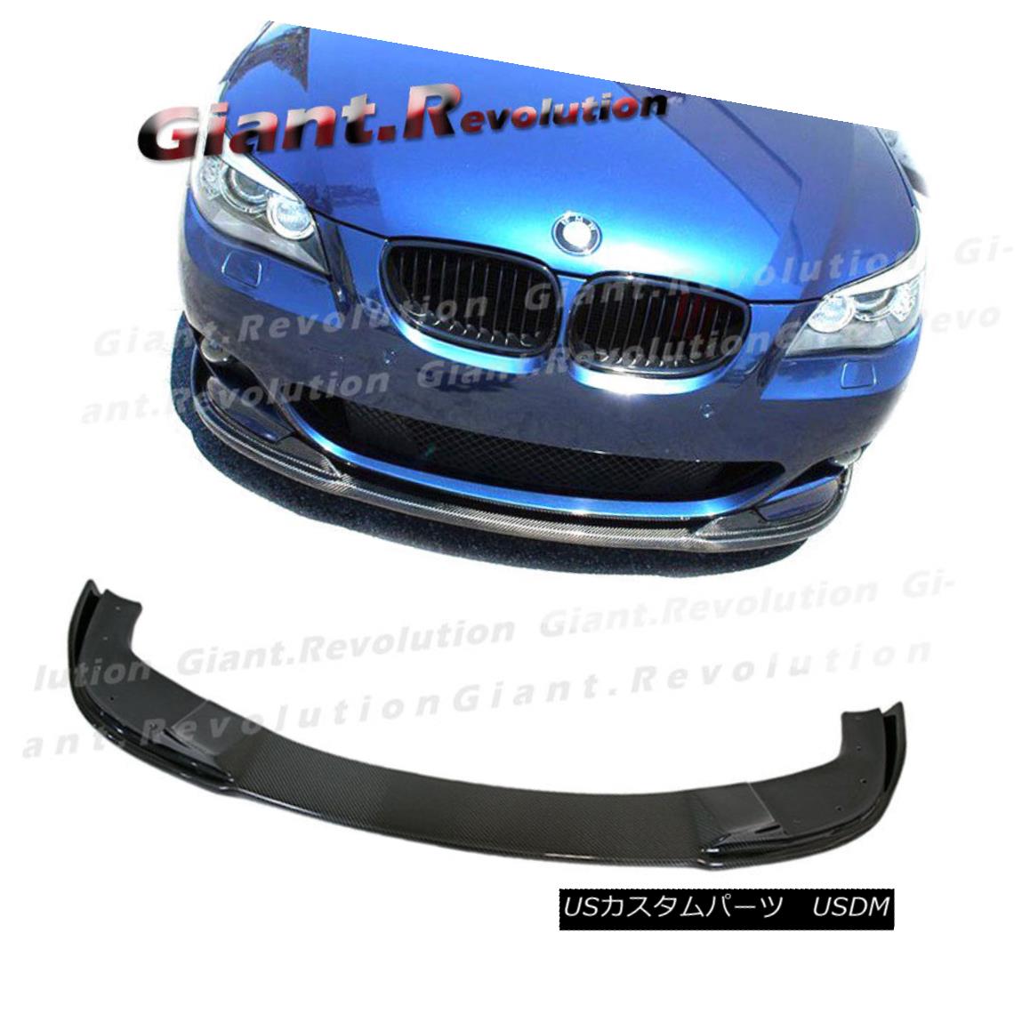 エアロパーツ 3K Carbon HM Type Front Spoiler Bumper Lip For BW 04-10 E60 E61 Sedan 4D M Sport 3KカーボンHMタイプフロントスポイラーバンパーリップBW 04-10 E60 E61セダン4D Mスポーツ 【並行輸入品】