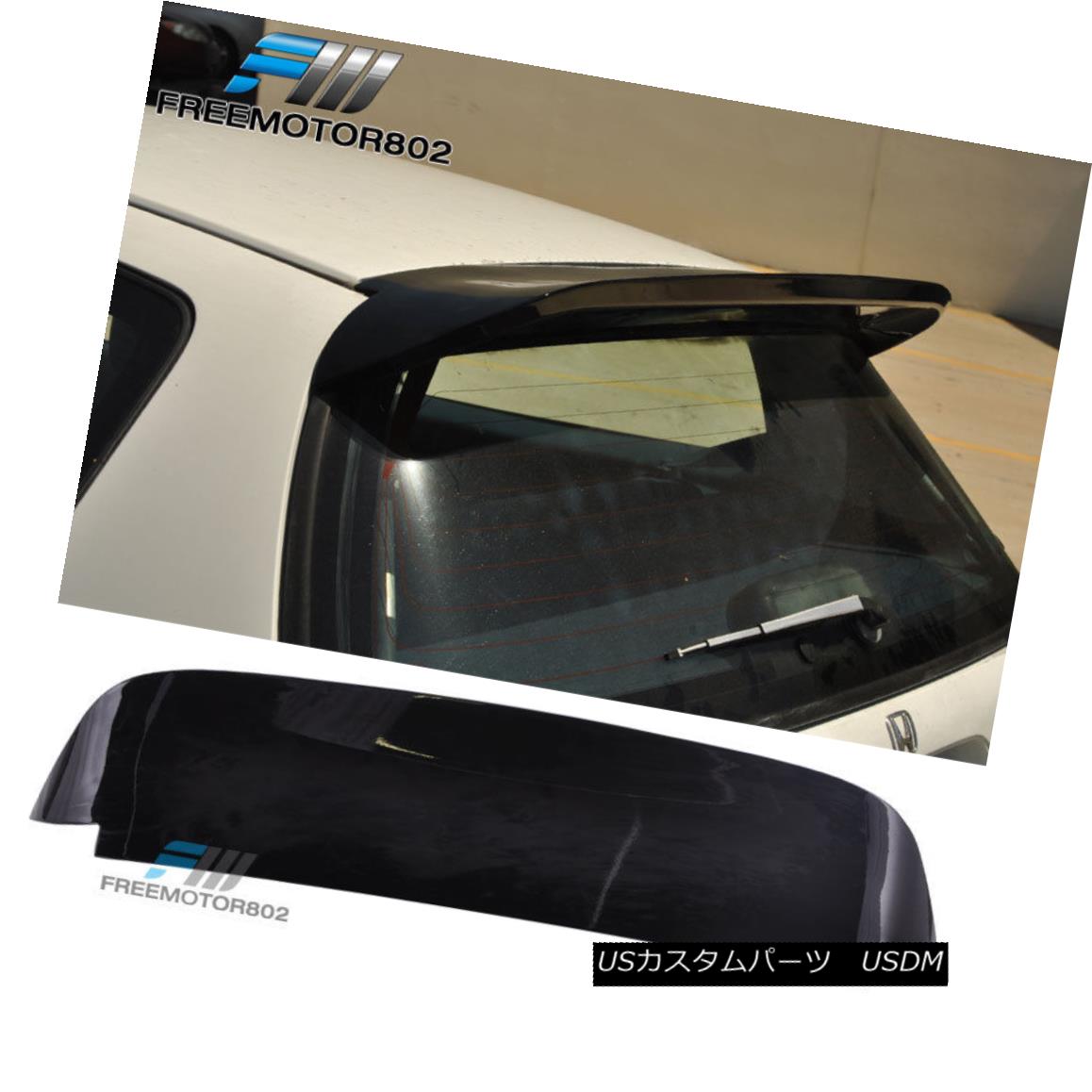 エアロパーツ For 92-95 Honda Civic 3DR EG EH SPOON Duckbill Roof Spoiler Wing Glossy Black 92-95ホンダシビック3DR EG EHスプーンダックビルルーフスポイラーウインググロスブラック 【並行輸入品】